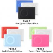 iCandy 2G shuffle cases Pack 1 Black Clear Blue